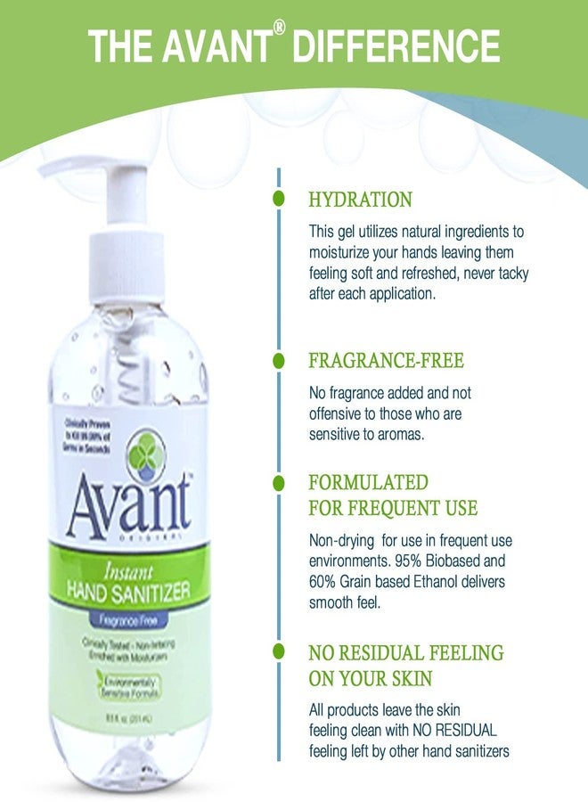 Avant® Original Instant Gel Sanitizer, 8.5 oz Bottle 4-Pack, Back to School Essential - Image 3